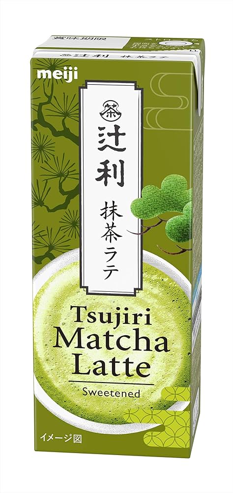 Amazon.co.jp: 明治 辻利 抹茶ラテ 200ml [紙パック 飲料